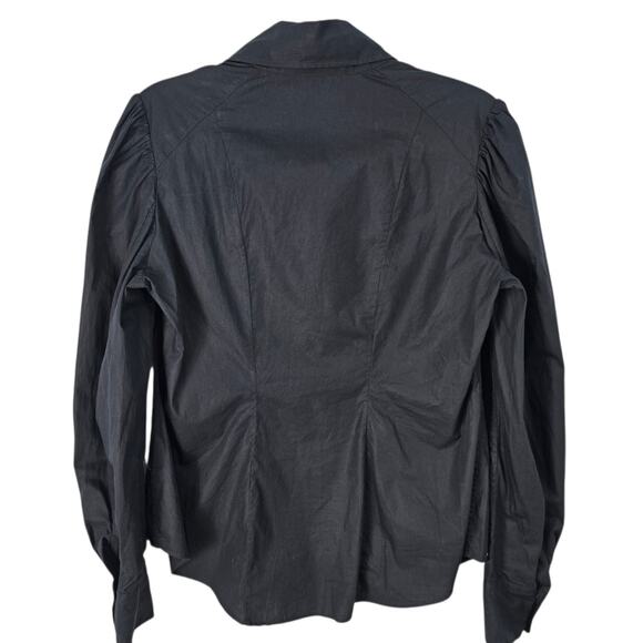 Vivienne Westwood Bagatelle Black Shirt Oversized Collar Gothic Academia Size 38 - Picture 3 of 8